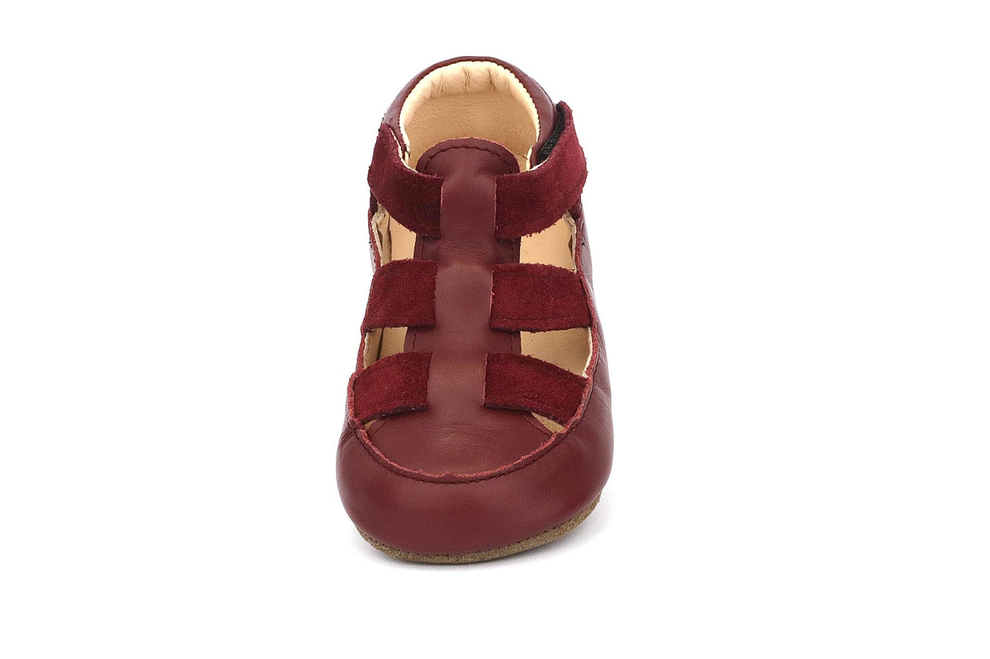 Obex Helis pantofole bambini in pelle antiscivolo per asilo e casa – Bordeaux