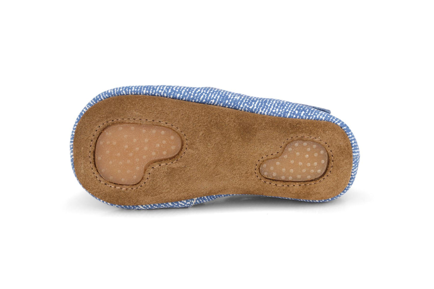 Obex Helis pantofole bambini in pelle antiscivolo per asilo e casa – Denim
