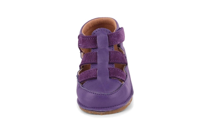 Obex Helis sandali bambini in pelle antiscivolo per estate e asilo – Viola