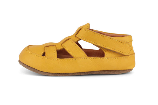 Obex Helis Largo pantofole bambini in pelle per asilo e casa – Giallo