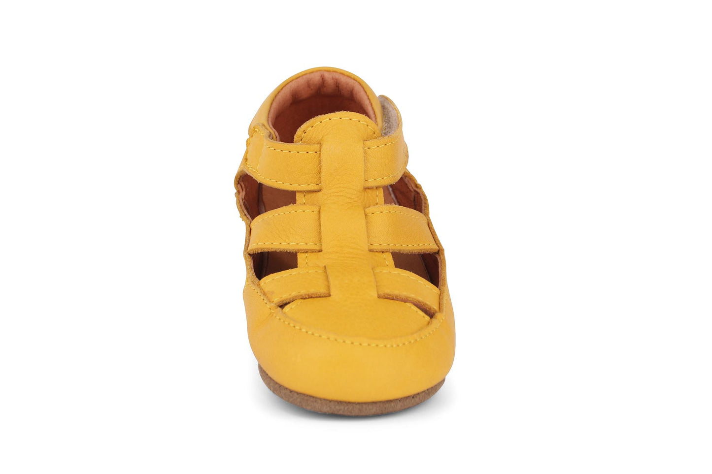 Obex Helis Largo pantofole bambini in pelle per asilo e casa – Giallo