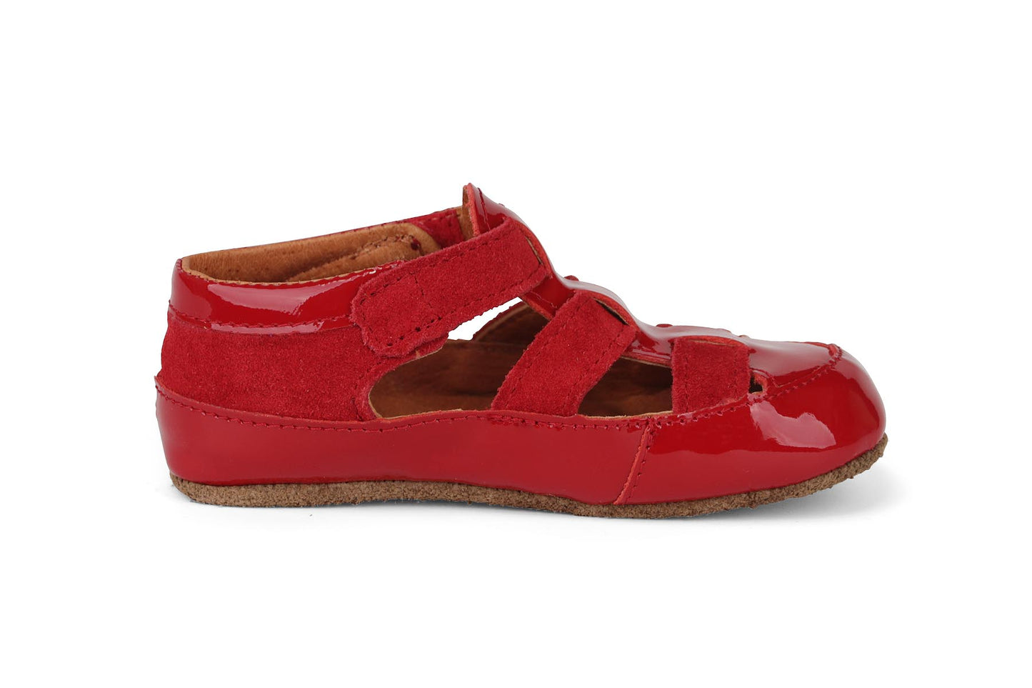 Obex Helis pantofole bambini in pelle antiscivolo per asilo e casa – Rosso reale