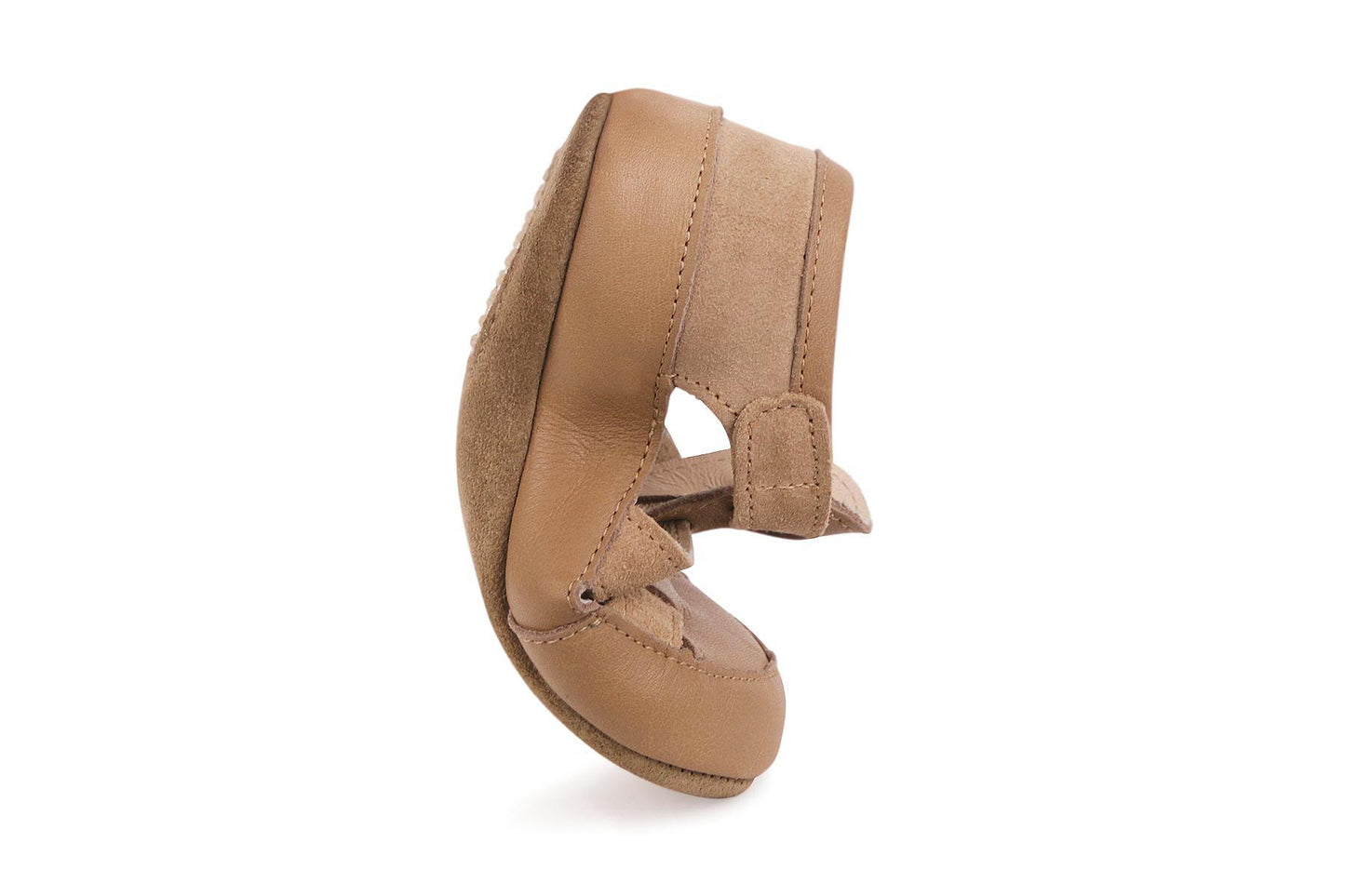 Obex Helis pantofole bambini in pelle antiscivolo per asilo e casa – Nocciola