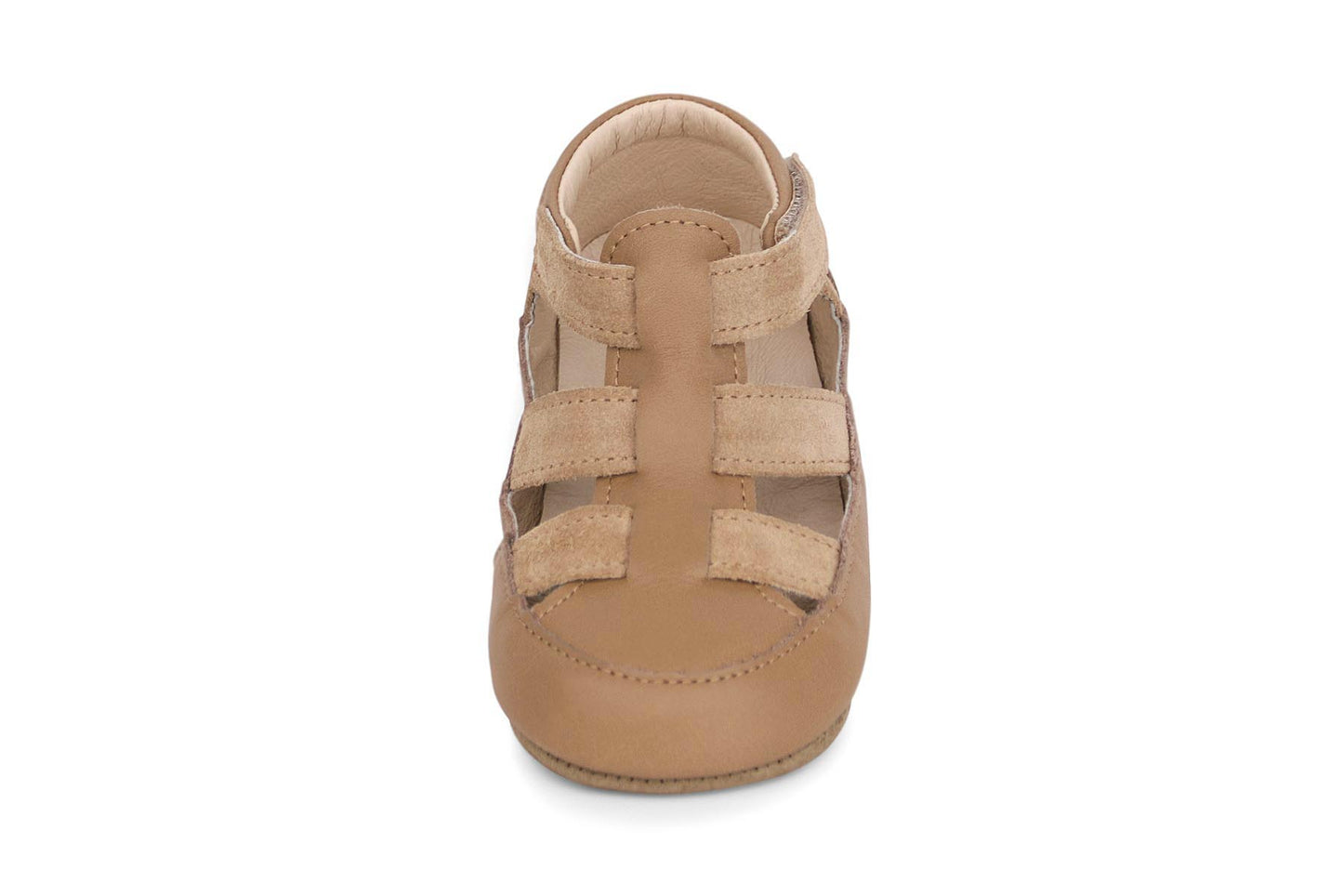 Obex Helis Largo pantofole bambini in pelle per asilo e casa – Marrone noce