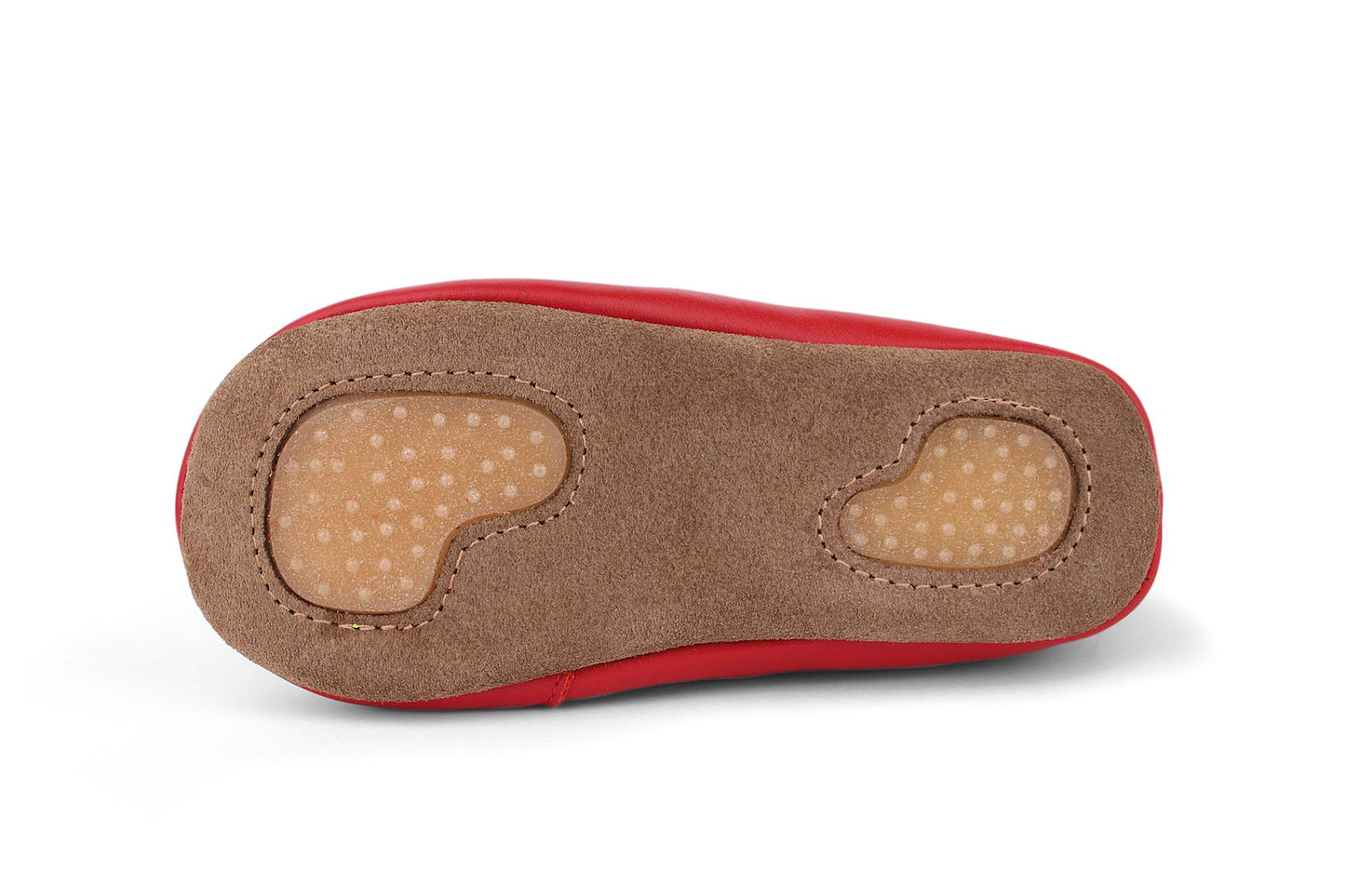 Obex Helis pantofole bambini in pelle antiscivolo per asilo e casa – Rosso