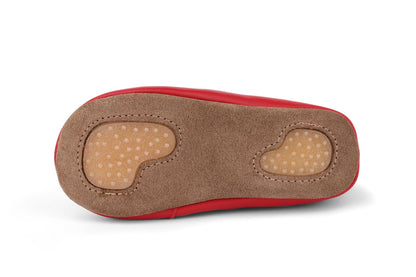 Obex Helis pantofole bambini in pelle antiscivolo per asilo e casa – Rosso