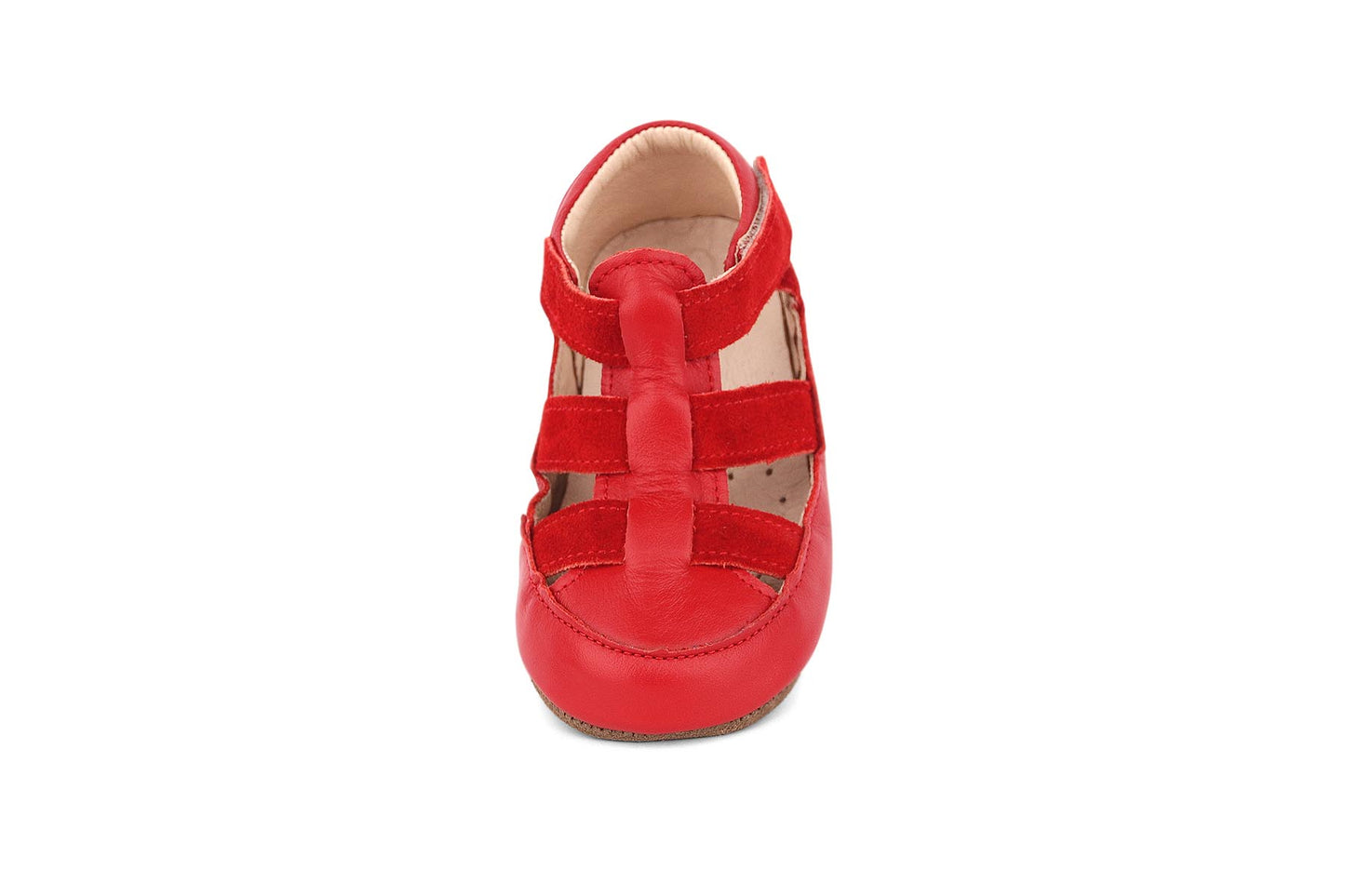 Obex Helis pantofole bambini in pelle antiscivolo per asilo e casa – Rosso