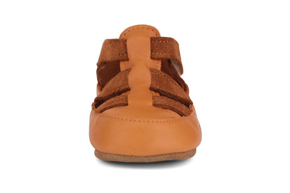 Obex Helis pantofole bambini in pelle antiscivolo per asilo e casa – Marrone miele