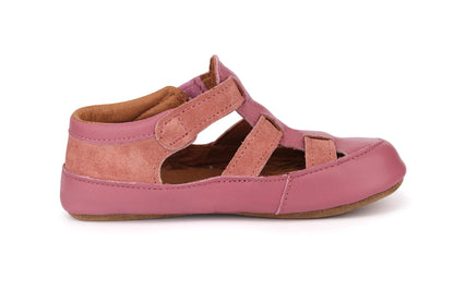 Obex Helis pantofole bambini in pelle antiscivolo per asilo e casa – Lampone