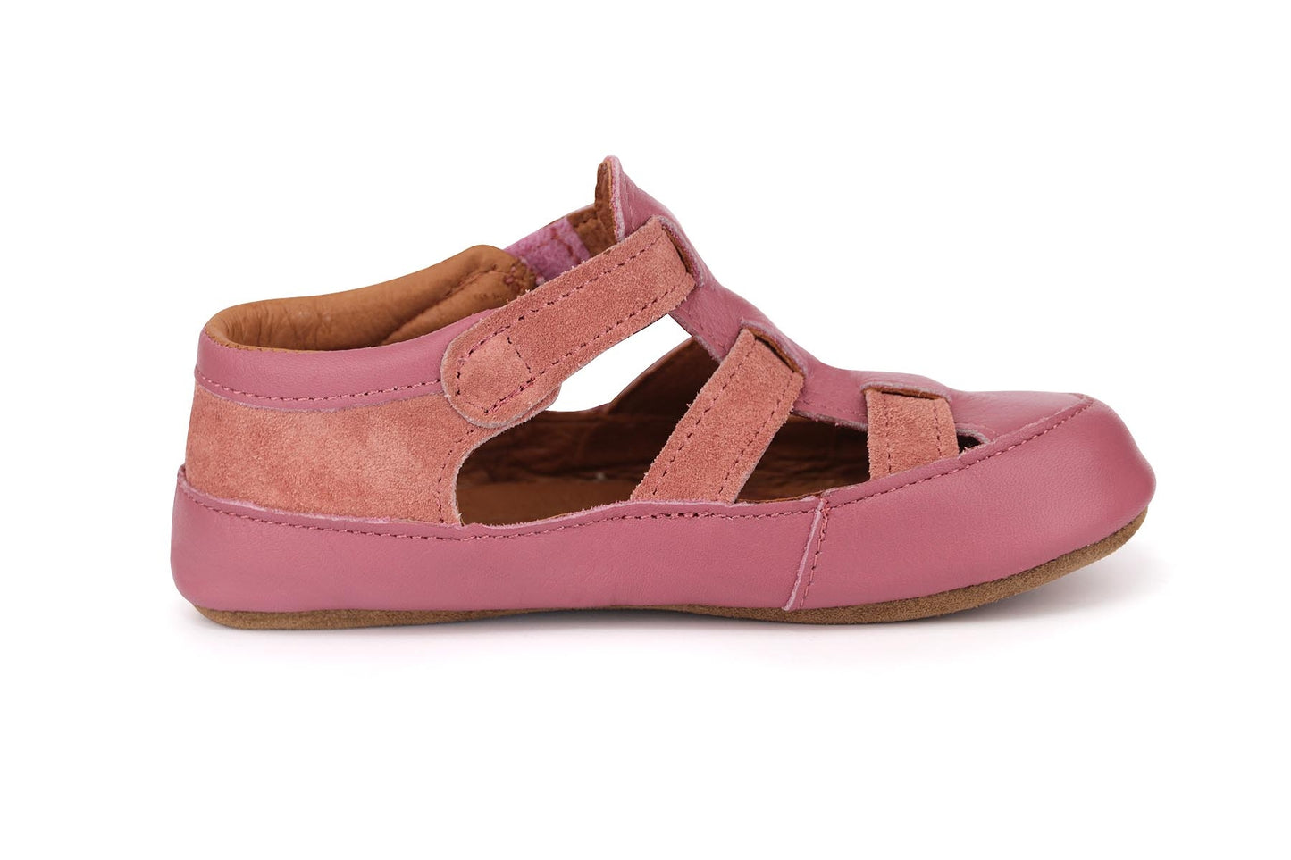 Obex Helis Largo pantofole bambini in pelle per asilo e casa – Lampone
