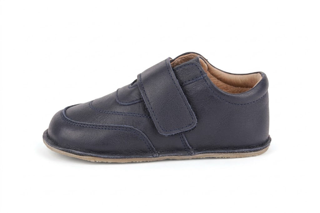 Obex Toby scarpe bambini in pelle antiscivolo per asilo e tempo libero – Blu scuro