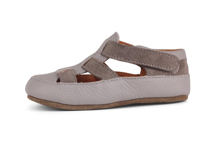 Obex Helis pantofole bambini in pelle antiscivolo per asilo e casa – Grigio cenere