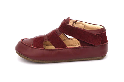 Obex Helis pantofole bambini in pelle antiscivolo per asilo e casa – Bordeaux