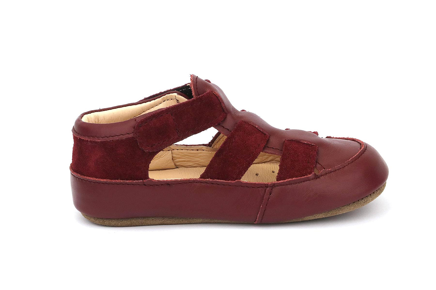 Obex Helis pantofole bambini in pelle antiscivolo per asilo e casa – Bordeaux