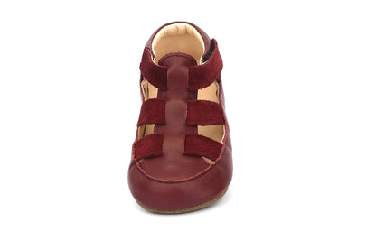 Obex Helis pantofole bambini in pelle antiscivolo per asilo e casa – Bordeaux
