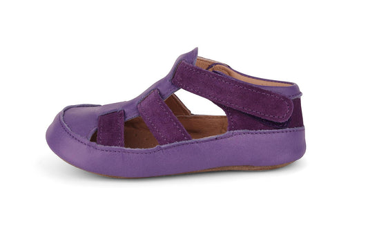 Obex Helis pantofole bambini in pelle antiscivolo per asilo e casa – Viola