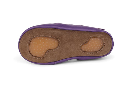 Obex Helis pantofole bambini in pelle antiscivolo per asilo e casa – Viola