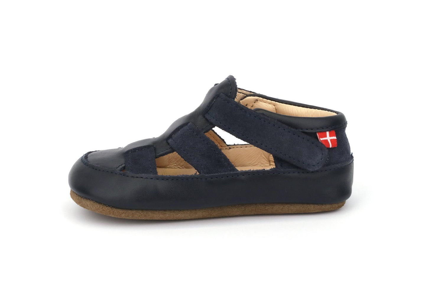 Obex Helis pantofole bambini in pelle antiscivolo per asilo e casa – Blu scuro