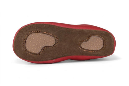 Obex Helis pantofole bambini in pelle antiscivolo per asilo e casa – Rosso reale