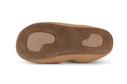 Obex Helis pantofole bambini in pelle antiscivolo per asilo e casa – Caffellatte