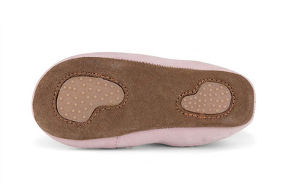 Obex Helis pantofole bambini in pelle antiscivolo per asilo e casa – Rosa metallizzato