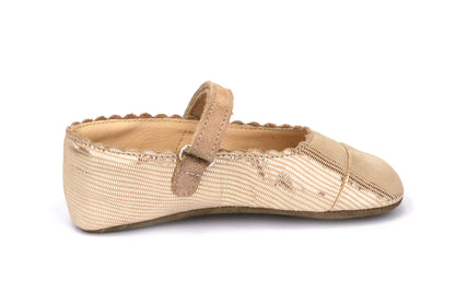 Obex Balerina Interno ballerine bambina in pelle antiscivolo – Oro champagne