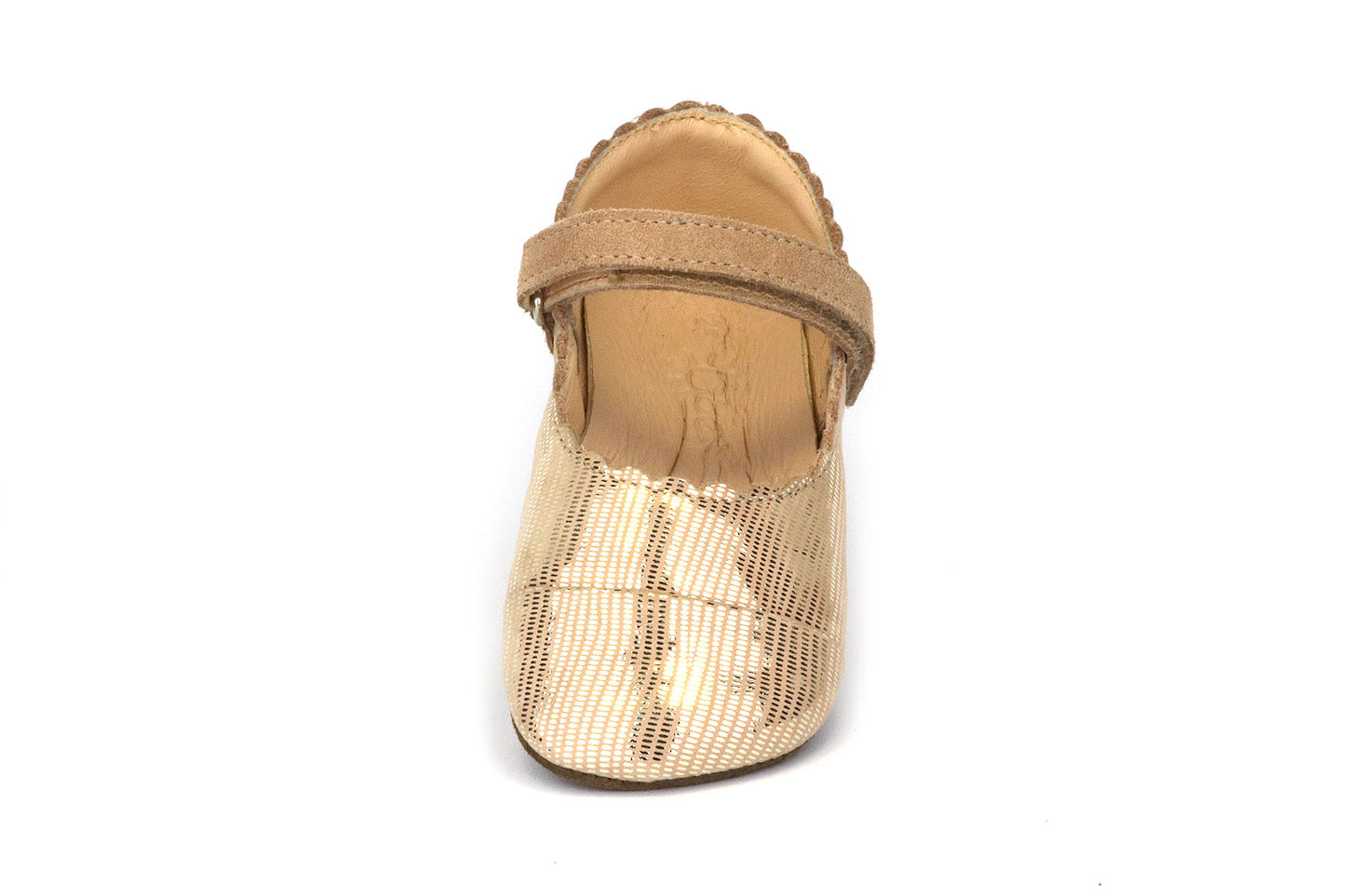 Obex Balerina Interno ballerine bambina in pelle antiscivolo – Oro champagne