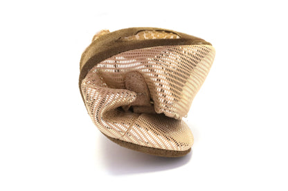 Obex Balerina Interno ballerine bambina in pelle antiscivolo – Oro champagne