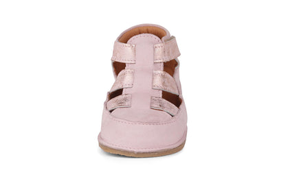 Obex Helis sandali bambini in pelle antiscivolo per estate e asilo – Rosa metallizzato