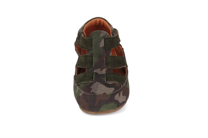 Obex Helis Largo pantofole bambini in pelle per asilo e casa – Mimetico