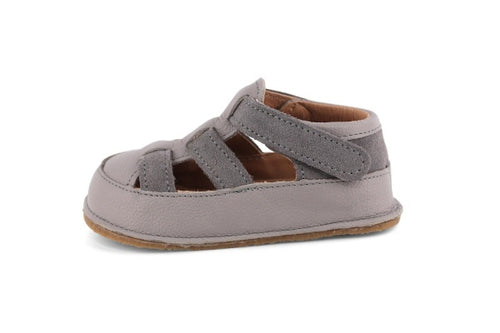 Obex Helis sandali bambini in pelle antiscivolo per estate e asilo – Grigio cenere