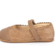 Obex Balerina Esterno ballerine bambina in pelle antiscivolo – Biscotto