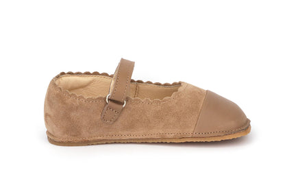 Obex Balerina Esterno ballerine bambina in pelle antiscivolo – Biscotto