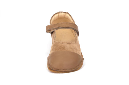 Obex Balerina Esterno ballerine bambina in pelle antiscivolo – Biscotto