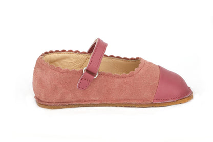 Obex Balerina Esterno ballerine bambina in pelle antiscivolo – Lampone