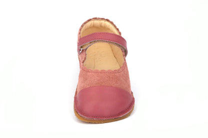 Obex Balerina Esterno ballerine bambina in pelle antiscivolo – Lampone