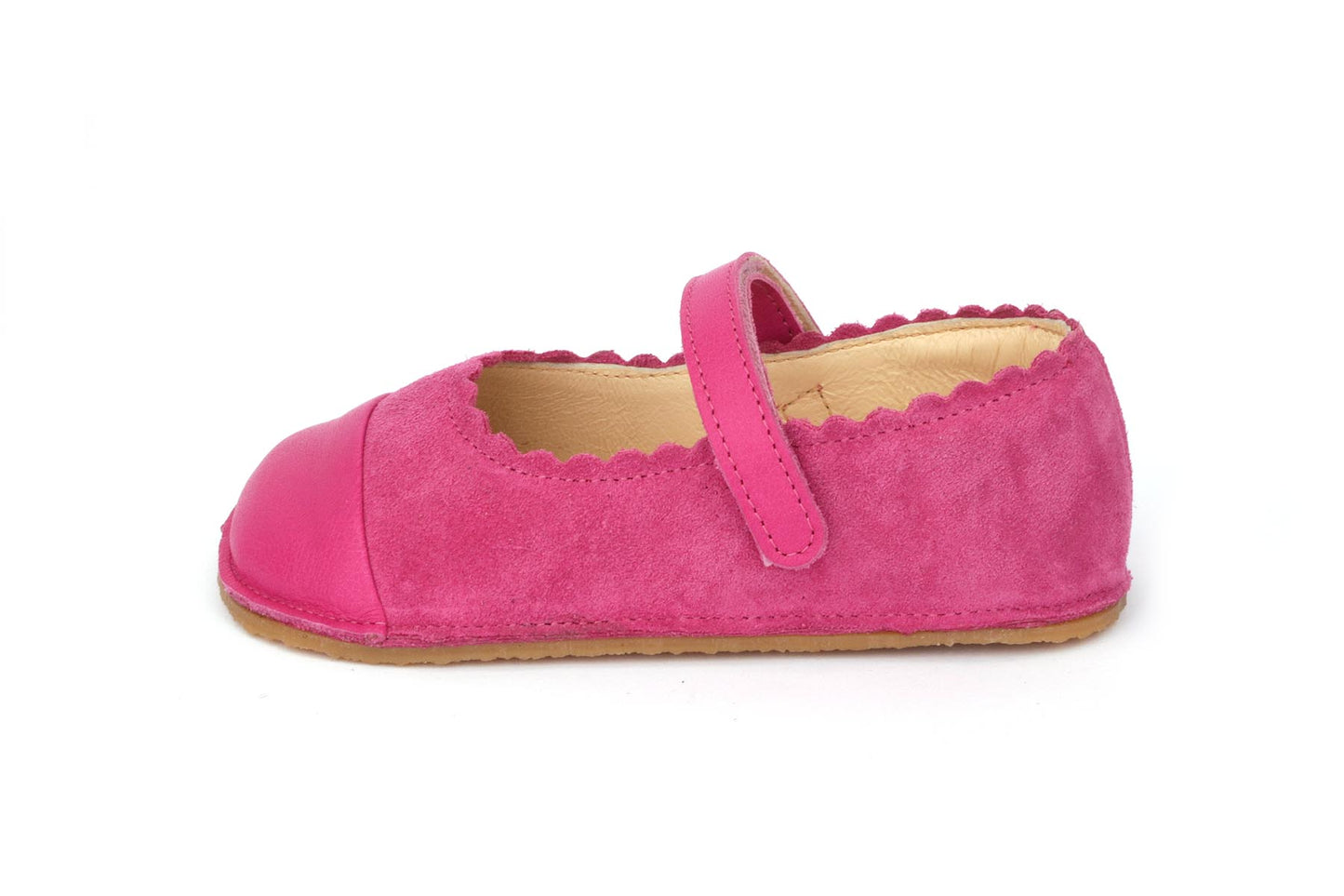 Obex Balerina Esterno ballerine bambina in pelle antiscivolo – Fucsia
