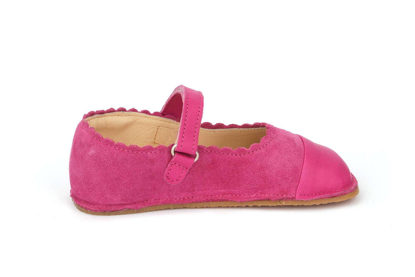 Obex Balerina Esterno ballerine bambina in pelle antiscivolo – Fucsia