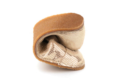Obex Balerina Esterno ballerine bambina in pelle antiscivolo – Oro champagne