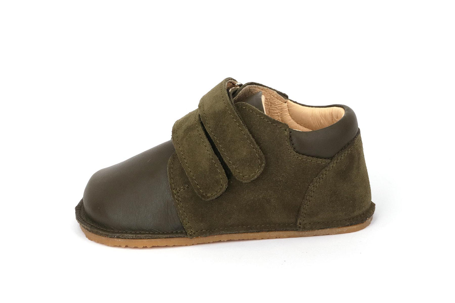 Obex Frizo stivaletti bambini in pelle antiscivolo – Verde oliva