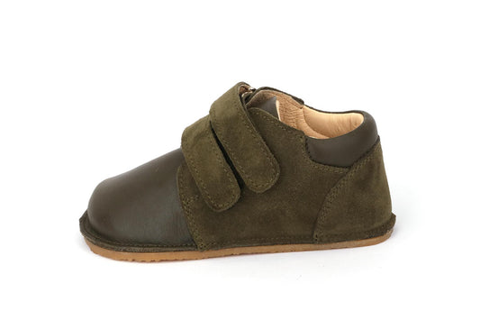 Obex Frizo stivaletti bambini in pelle antiscivolo – Verde oliva