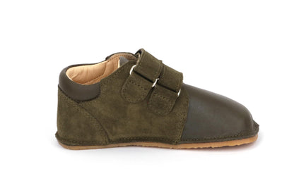 Obex Frizo stivaletti bambini in pelle antiscivolo – Verde oliva