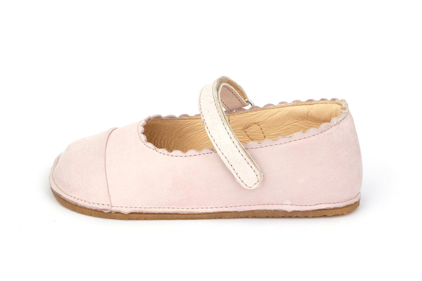 Obex Balerina Esterno ballerine bambina in pelle antiscivolo – Rosa cipria