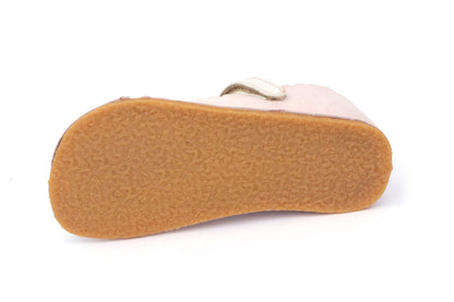 Obex Balerina Esterno ballerine bambina in pelle antiscivolo – Rosa cipria