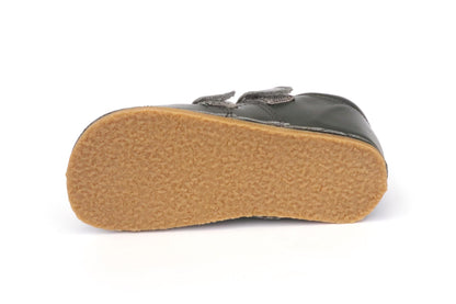 Obex Loko scarpe bambini in pelle antiscivolo per asilo e tempo libero – Verde bottiglia
