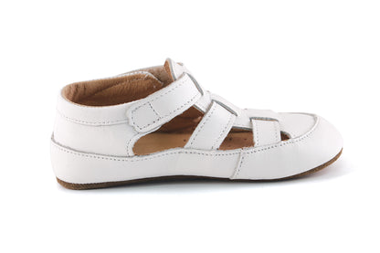 Obex Helis pantofole bambini in pelle antiscivolo per asilo e casa – Bianco