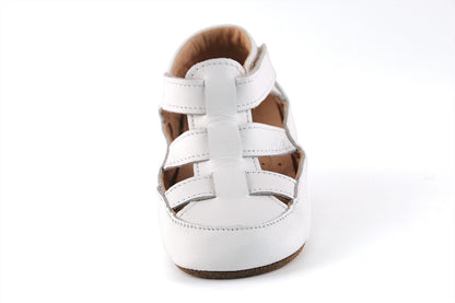 Obex Helis Largo pantofole bambini in pelle per asilo e casa – Bianco