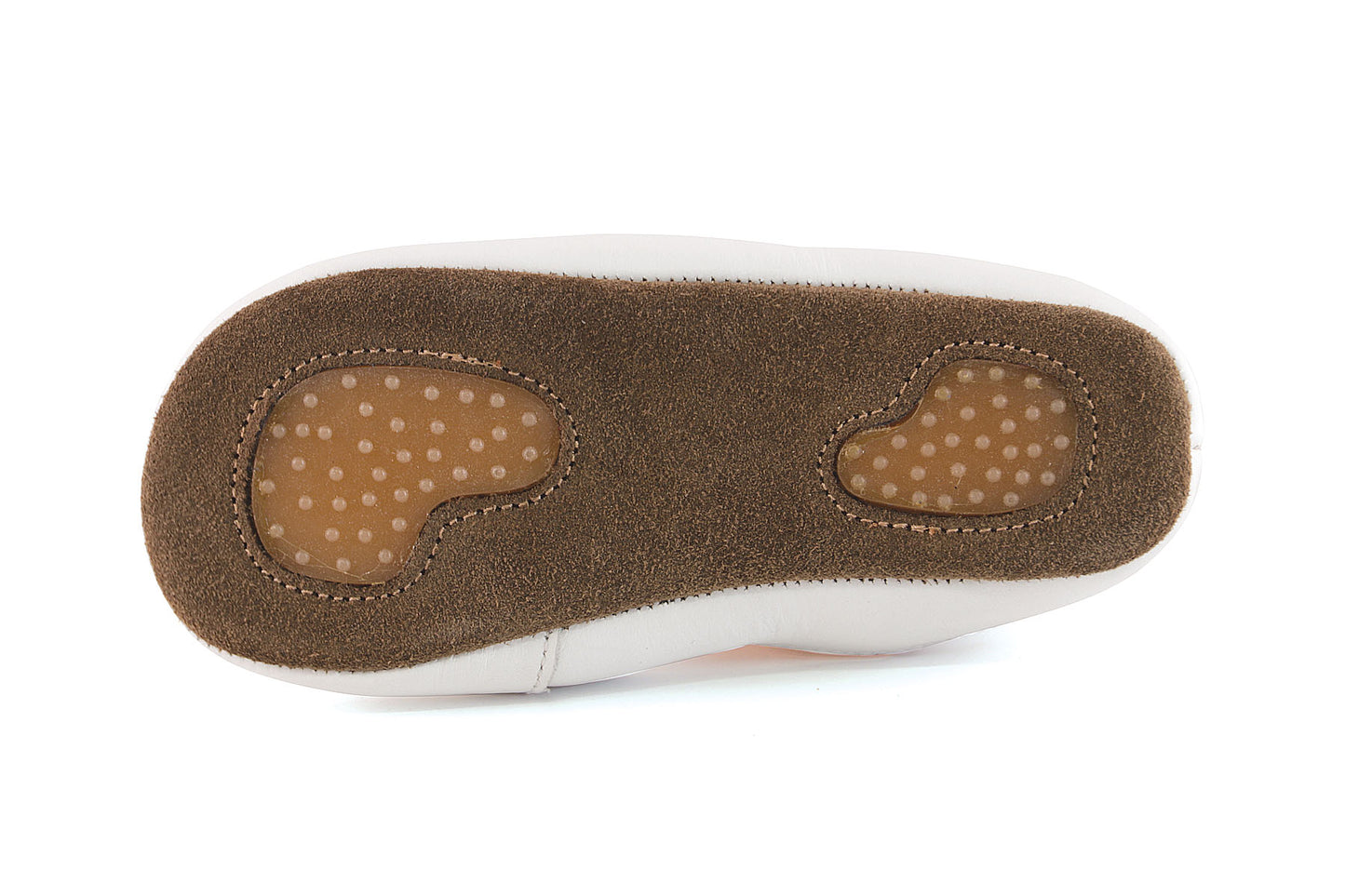 Obex Helis pantofole bambini in pelle antiscivolo per asilo e casa – Bianco