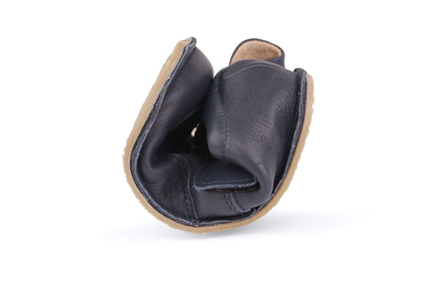Obex Toby scarpe bambini in pelle antiscivolo per asilo e tempo libero – Blu scuro