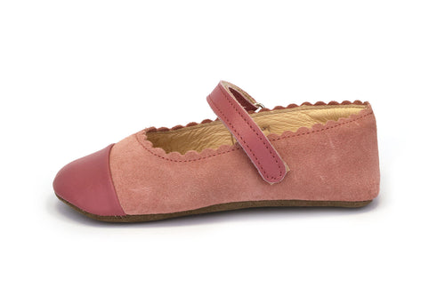 Obex Balerina Interno ballerine bambina in pelle antiscivolo – Lampone